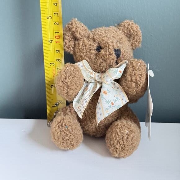 Commonwealth Teddy Bear Plush 5" Pastel Bow Tie Stuffed Animal Toy‎ Easter VTG - Picture 9 of 9